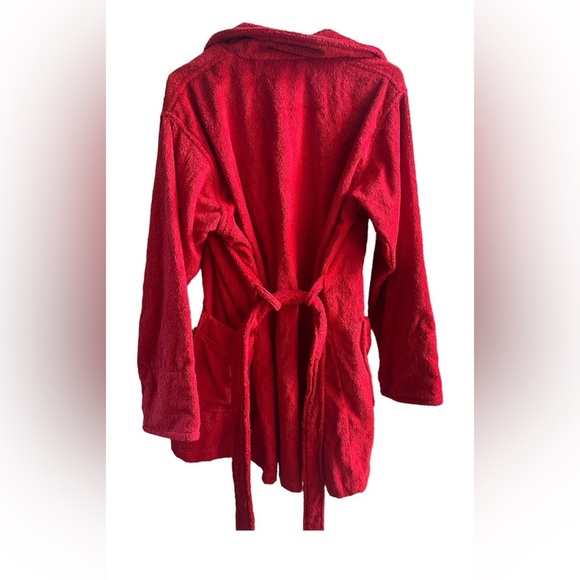 NWT Victoria’s Secret terrycloth bathrobe Sz XS extra small/small red - Picture 7 of 10